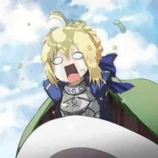 💙 Saber Fate/stay night Anime, Saber, Fate/Stay Night, Chibi telegram sticker