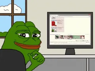 🧑‍💻 Pepe the Frog Meme, Frosch, Internetkultur, Pepe whatsapp sticker