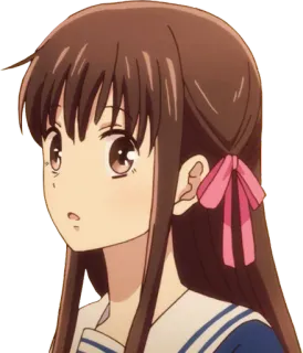 😒 Tohru Honda Fruits Basket Аниме, Мультфильм, Девушка, Персонаж, Тору Хонда, Fruits Basket telegram sticker
