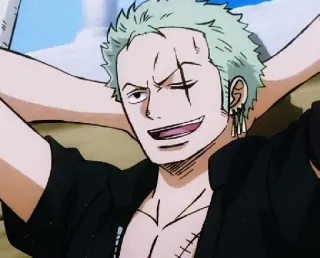 ⚔ Roronoa Zoro One Piece Anime, One Piece, Roronoa Zoro, Szermierz, Pirat whatsapp sticker