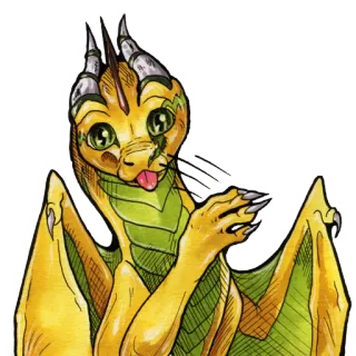 😋 dragon, fantasy, creature, animal, mythical, reptile, cute telegram sticker
