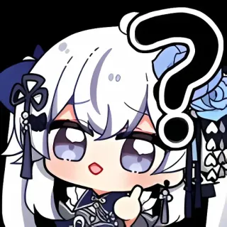 ❓ sticker, cartoon, figur, frage, finger, beleidigend telegram sticker