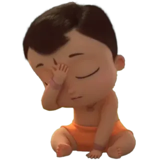 🙈 baby, cartoon, sleepy, tired, cute telegram sticker