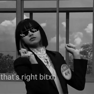 🔞 that's right bitxh Meme, Vui nhộn, Chân dung, Đen trắng whatsapp sticker