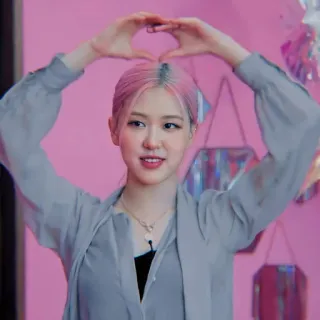 🍐 Rose Rose, Blackpink, Kpop, cantante, celebridad, corazón, coreano telegram sticker