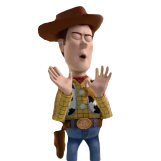 🙌 Woody Toy Story disgusto, legnoso, Toy Story, personaggio dei cartoni animati, sceriffo telegram sticker