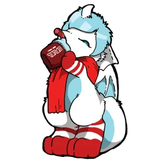 🥤 GFUEL kartun, G FUEL, minuman, minum, syal, maskot, permainan video, minuman energi telegram sticker