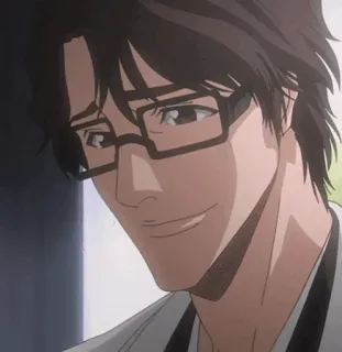 🙂 Sosuke Aizen Bleach anime, manga, character, glasses telegram sticker