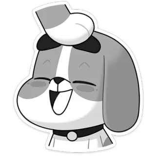 ☺️ dog, sticker, cartoon, cute, animal telegram sticker