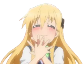 ☺️ Anime, Manga, Dibujos animados, Chica, Feliz, Rubio, Lindo telegram sticker