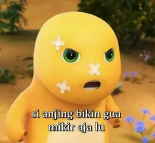 😡 si anjing bikin gua
mikir aja lu Desenho animado, Dinossauro, Amarelo, Bravo, Bandagens telegram sticker