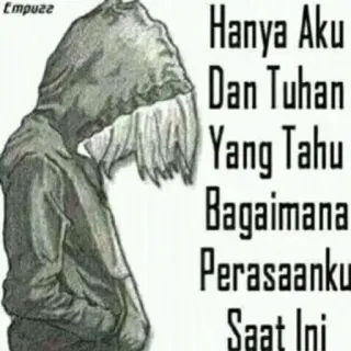 💯 Hanya Aku Dan Tuhan Yang Tahu Bagaimana Perasaanku Saat Ini telegram sticker