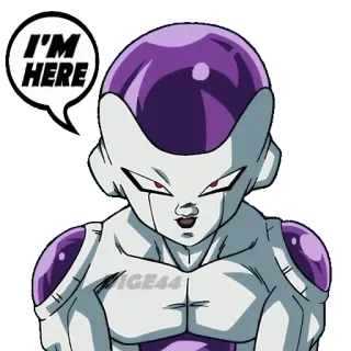 🙋‍♀️ Frieza Dragon Ball I'M HERE Anime, Dragon Ball, Freezer, Villano, Personaje telegram sticker