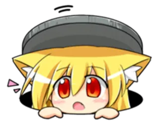 😡 อนิเมะ, สาวหูแมว, น่ารัก, การ์ตูน, สติกเกอร์ telegram sticker