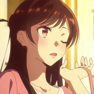 ❤️‍🔥 Chizuru Mizuhara Rent-A-Girlfriend Anime, Ragazza, Occhiolino, Carina, Chizuru Mizuhara, Rent a Girlfriend telegram sticker