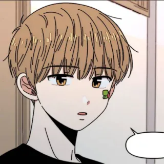 📜 Estilo anime, Chico, Adolescente, Personaje de dibujos animados, Arte digital, Primer plano telegram sticker