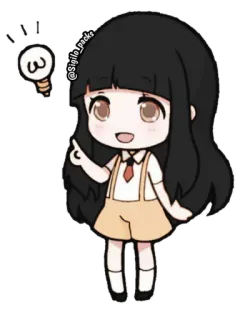 💡 @Sigilo_packs_ Anime, Dibujo animado, Idea, Bombilla, Kawaii, Chibi, Lindo telegram sticker