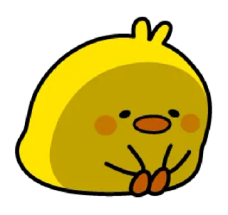😔 poulet, oiseau, mignon, animal, dessin animé, kawaii whatsapp sticker
