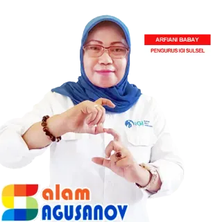 🙏 ARFIANI BABAY
PENGURUS IGI SULSEL
Salam AGUSANOV whatsapp sticker