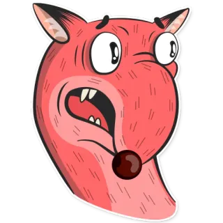 😱 Cartoon, Illustration, Tier, Fuchs, Figur telegram sticker