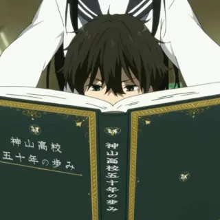 🎐 神山高校
五十年⻄年 anime, book, school, japanese telegram sticker
