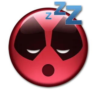 😴 Deadpool zzz deadpool, sleeping, emoji, marvel telegram sticker
