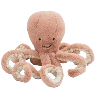 🐙 polpo, peluche, peluche, giocattolo, carino, rosa telegram sticker