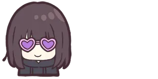 😎 Аниме, Очки, Милый, Мультфильм telegram sticker