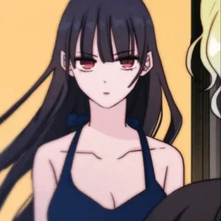 ⛓ anime, character, girl, long hair, red eyes, swimsuit telegram sticker