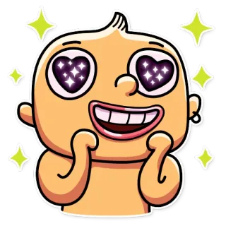 😍 emoji, cartoon, sticker, cute, love, affection telegram sticker