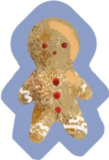 👌 gingerbread man, cookie, holiday, sweet, dessert, festive telegram sticker