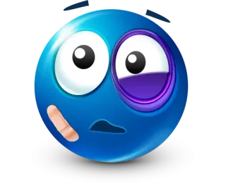 🤩 Emoji, Triste, Herido, Magullado, Tirita whatsapp sticker