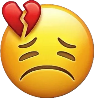 💔 อีโมจิ, เศร้า, อกหัก, เสียใจ, เหงา, อกหัก telegram sticker