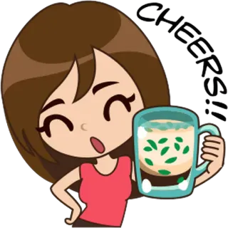 🍺 женщина, напиток, мультфильм, напиток, анимация, иллюстрация telegram sticker