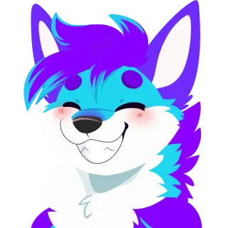 😁 Furry, Anthro, Dibujos animados, Lindo, Animal, Zorro telegram sticker
