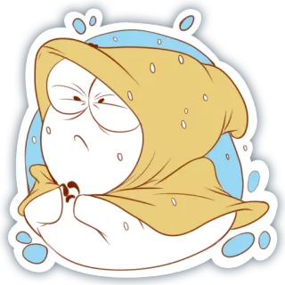 😥 Dibujo animado, Mono, Divertido, Personaje, Triste, Kawaii telegram sticker
