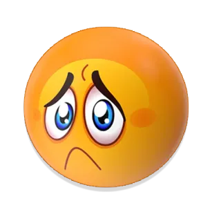🙁 triste, emoji, chateado, infeliz, sentimento telegram sticker