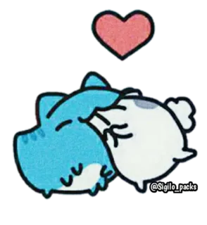 ❤️ @Sigilo_packs 귀여운, 동물, 고양이, 토끼, 사랑, 하트, 만화 telegram sticker