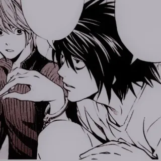 🔭 L Lawliet Death Note Anime, Death Note, L Lawliet, Detective, Manga, Personaggio telegram sticker