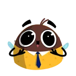 🤑 Cartoon, Personage, Zakelijk, Schattig, Illustratie telegram sticker