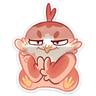 😈 птица, милый, мультик, животное, наклейка, каваи telegram sticker