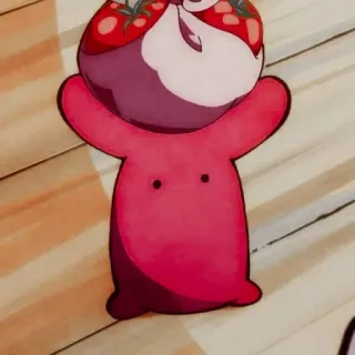 🇯🇪 red, blob, cute, strawberry, dessert, cartoon, sticker telegram sticker