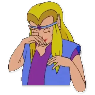 👸 Zelda zelda, legend of zelda, cartoon, crying, elf, princess telegram sticker