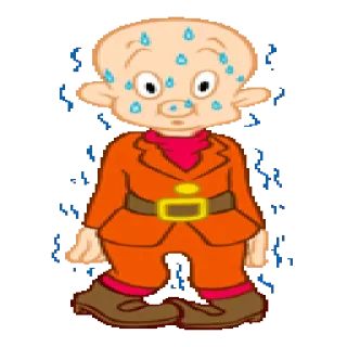 😰 Elmer Fudd Looney Tunes мультфильм, пот, Элмер Фадд, Looney Tunes, персонаж telegram sticker