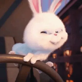 🐰 Snowball The Secret Life of Pets Hase, Häschen, Tier, Cartoon, Figur, Schneeball telegram sticker