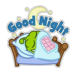 🔆 Om Nom Cut the Rope Good Night telegram sticker