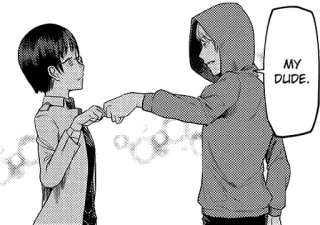 🤝 MY DUDE. Freundschaft, Gruß, Manga, Anime telegram sticker