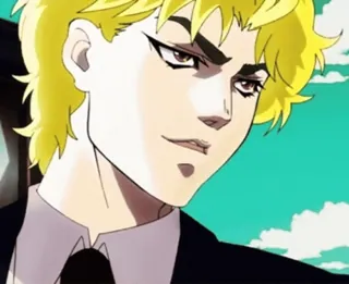 😏 Dio Brando JoJo's Bizarre Adventure anime, villain, blonde, jojo telegram sticker