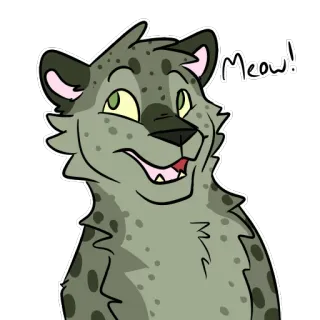 😺 Meow! kot, miau, zwierzę, kreskówka, naklejka telegram sticker