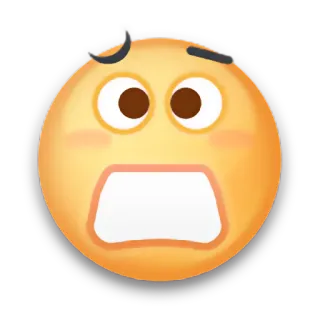 😖 emoji, face, fear, scared, shock, expression telegram sticker